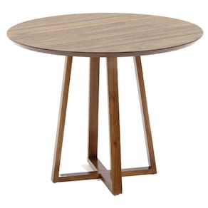 Mesa De Jantar Redonda Lara Premium 100cm Em E Mdf Natural