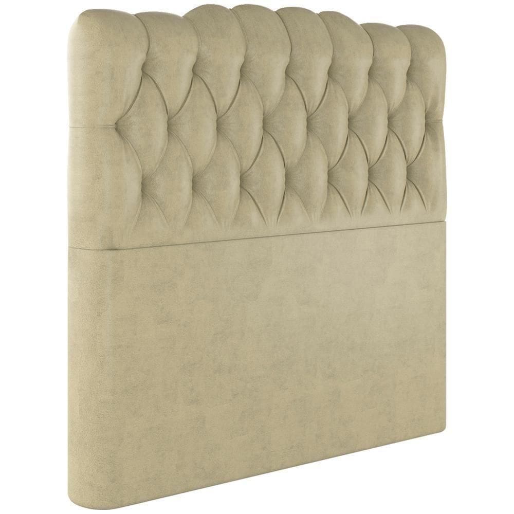 Cabeceira Solteiro 88 Cm Milan Veludo Bege Soon Bege