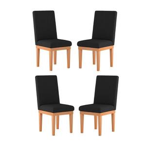 KitCadeiras Estofadas Reforçadas Para Mesa De Jantar Cor:preto