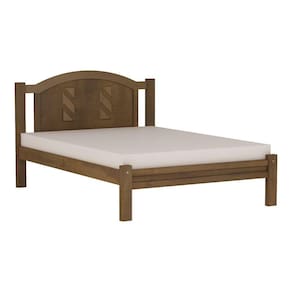 Cama Casal Grécia Imbuia Para Colchão 128 Cm Ou 138 Cm