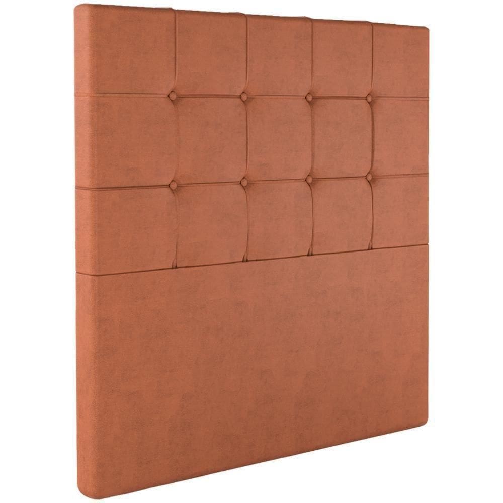 Cabeceira Solteiro 88 Cm Berlin Veludo Terracota Soon Terracota
