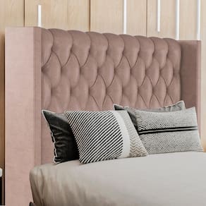 Cabeceira Casal 138 Cm Toquio Veludo Rose Soon Rose