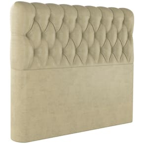Cabeceira Casal 138 Cm Vegas Veludo Bege Soon Bege