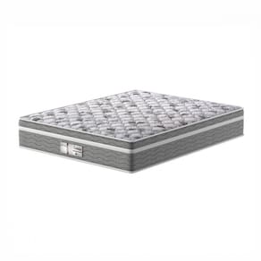Colchão Queen Molas Ensacadas Evolution Pro Dormir 158x198x32cm Probel Cinza Com Branco