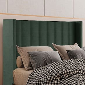 Cabeceira Casal 138 Cm Barcell Veludo Verde Soon Verde