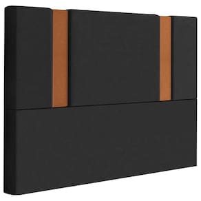 Cabeceira Casal 138 Cm Veron Veludo Preto Soon Preto