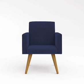 Cadeira Poltrona - Escritório - Recepção - Sala - Cor Azul Marinho