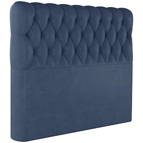 Cabeceira Casal 138 Cm Vegas Veludo Azul Soon Azul
