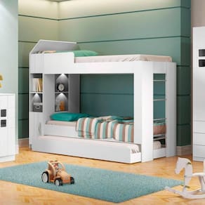 Beliche Ditália Cama Auxiliar Com Kit Luz Cm-15 Branco