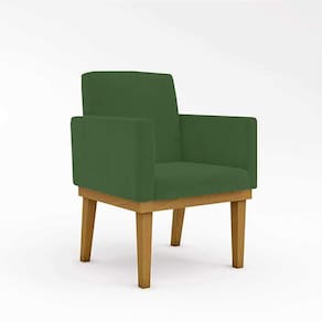 Poltrona Decorativa Base + Reforçada Balaqui Decor Cor:verde