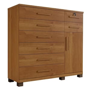 Cômoda Vitória 1 Porta 8 Gavetas Com Chave Benetil Cinamomo