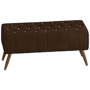 Puff Puf Para Sala 100 Cm Pes Madeira Trit Veludo Sl 942 Peer Sl 942