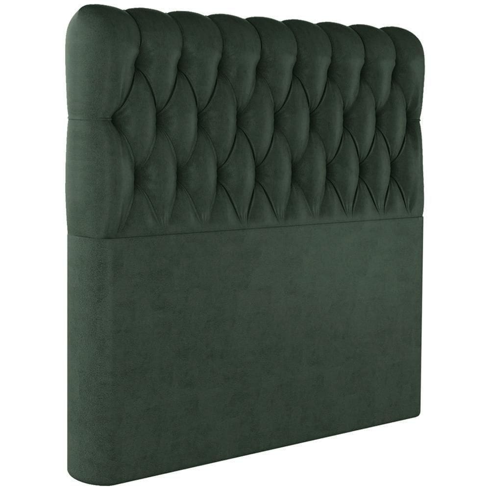 Cabeceira Solteiro 88 Cm Vegas Veludo Verde Soon Verde