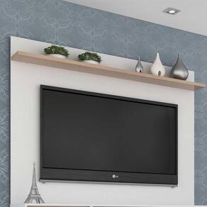 Painel Benevello 50" com Prateleira Mdp Branco com Siena