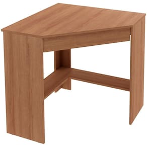 Escrivaninha Mesa Escritorio De Canto 76,5 Cm Amendoa