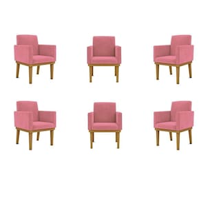 Kit 06 Poltronas Decorativa Reforçada Balaqui Decor Cor:rosa