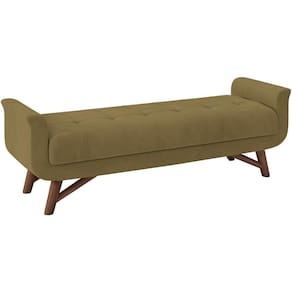 Puff Recamier 140 Cm Pes Madeira Leville Veludo Sl 945 Peer