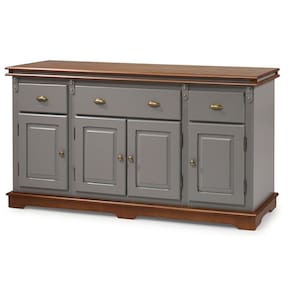 Balcão 4 Portas 2 Gavetas Manchester - M52048 Cor Laca - Cinza