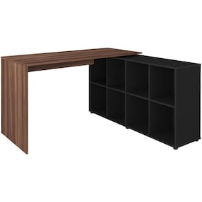 Escrivaninha Mesa Escritorio 8 Nichos Ne6 Ipe Preto Arty Ipe Preto
