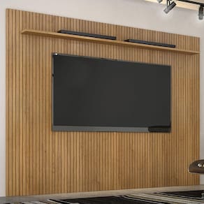 Estante Home Suspenso Frisado Para Tv Até 75 Polegadas Curitiba Sem Nicho Valdemóveis Cinamomo