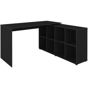 Escrivaninha Mesa Escritorio 8 Nichos Ne6 Preto Arty Preto