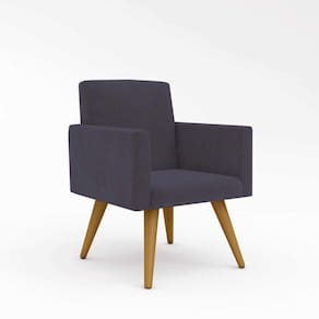 Poltrona Decorativa - Escritório - Recepção - Sala De Estar Cor:cinza