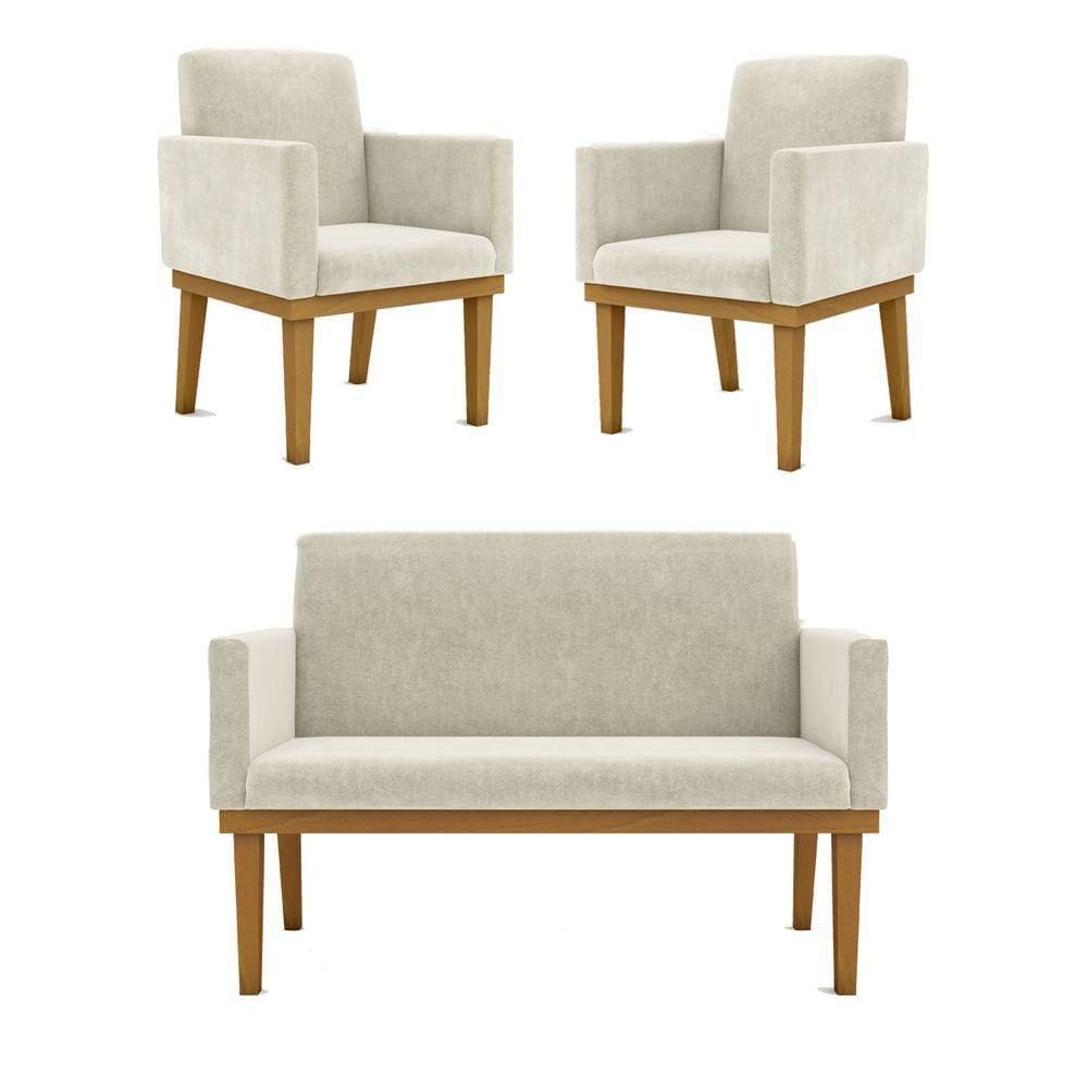 Kit 03 Poltronas Reforçada Courino1 Namoradeira Reforçada