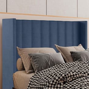 Cabeceira Casal 138 Cm Barcell Veludo Azul Soon Azul