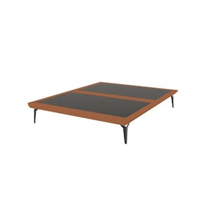Estrutura Para Cama Japonesa Toquio King Linho Telha - Cor: Marrom