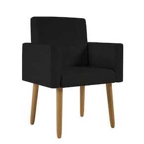 Poltrona Decorativa Pé Palito Sala Quarto - Jl Decor Cor:preto