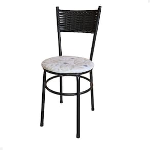 Cadeira Preta Para Mesa Preta Viena Preto Cor:floral Areia