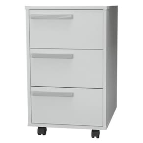 Gaveteiro Para Escritorio Gamer 3 Gavetas E 4 Rodizios Branco B26 Novam Branco