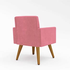 Kit 03 Poltronas Nina Decorativa Para Recepção Balaqui Decor Cor:rosa