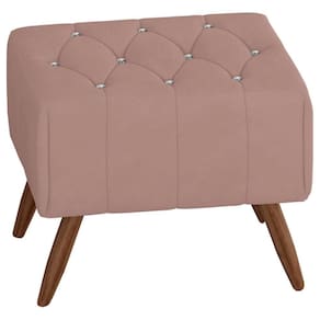 Puff Puf Para Sala Pes Madeira Trit Veludo Sl 949 Peer Sl 949