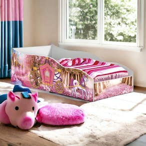 Cama Racer Solteiro Carrossel Com Colchão Gabrielli