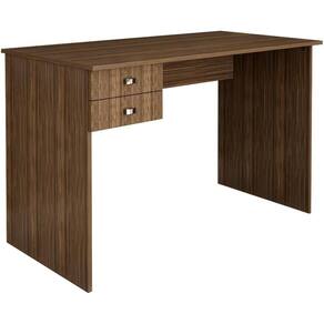 Escrivaninha Mesa Escritorio 2 Gavetas Me4165 Nogal