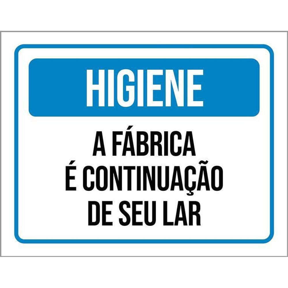 Kit 3 Placas Higiene A Fábrica É Continuação Do Seu Lar