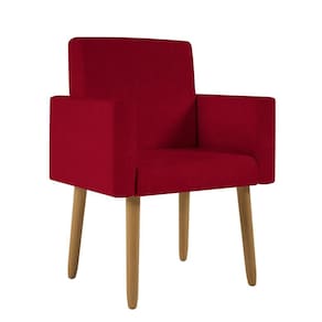 Poltrona Decorativa Pé Palito Sala Quarto - Jl Decor Cor:vermelho