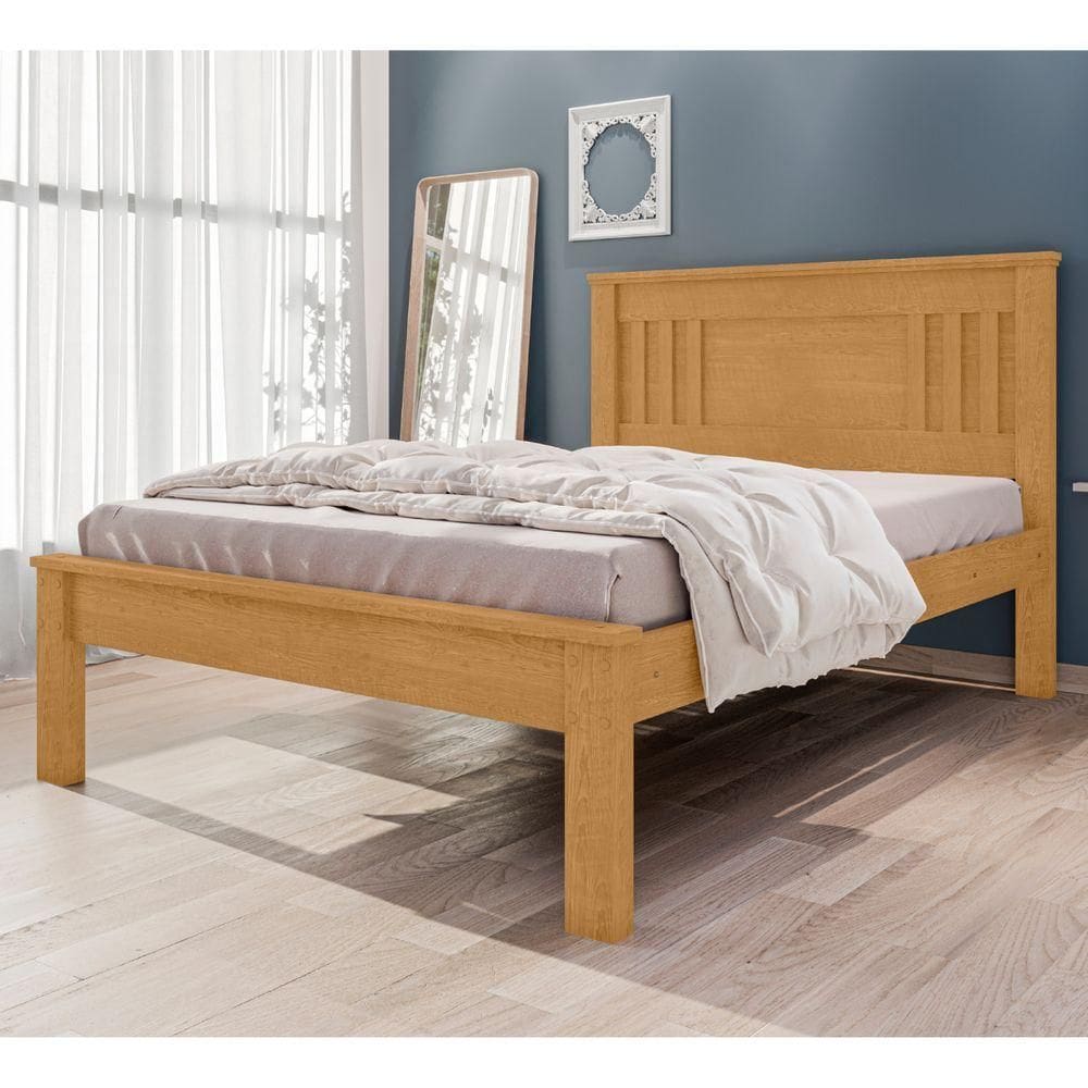 Cama De Casal Com Pés Itaguaí Naturalle Off White
