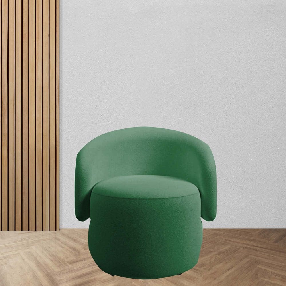 Poltrona Decorativa Anny Suede Verde