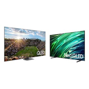 Combo Smart TV 98 polegadas QLED Super Big 4K 98Q80C 2023 + AI TV 55" Neo QLED 4K 55QNX1 2024