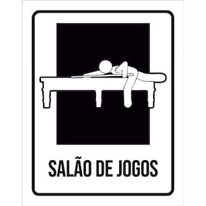Placa Condomínio Ambiente Salão De Jogos 36X46