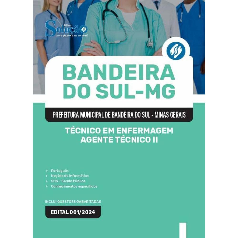 Apostila Prefeitura Bandeira Do Sul Mg 2024 Técnico Em