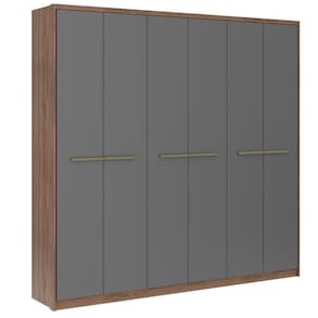Guarda Roupa Casal 6 Portas Belmont Carraro Freijó/titânio