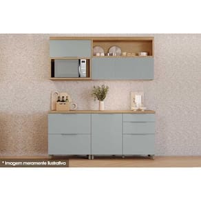 Cozinha Completa Marquesa Gourmet 4 Peças ( 2 Aéreos + 2 Balcões) C4p20 Nature-verde - Nesher
