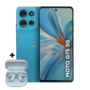 Smartphone Motorola Moto g75 5G + Moto Buds - 256GB 16GB (8GB RAM+8GB Ram Boost) e 50MP Sony Lytia 600 Camera Moto AI Ultrarresistencia militar