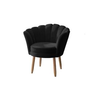 Poltrona Para Quarto Decoração Confortável Balaqui Decor Cor: Preto