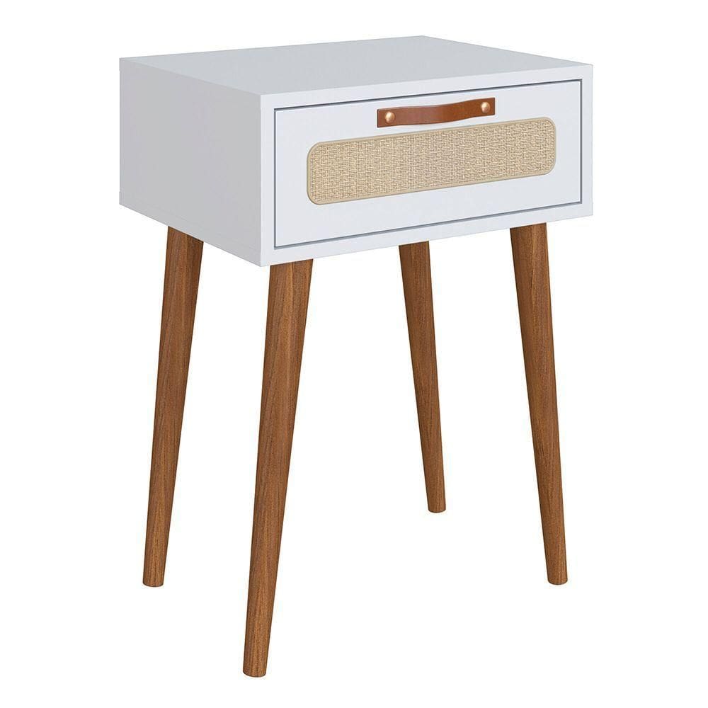 Mesa De Cabeceira Retrô - Branca