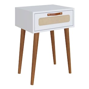 Mesa De Cabeceira Retrô - Branca