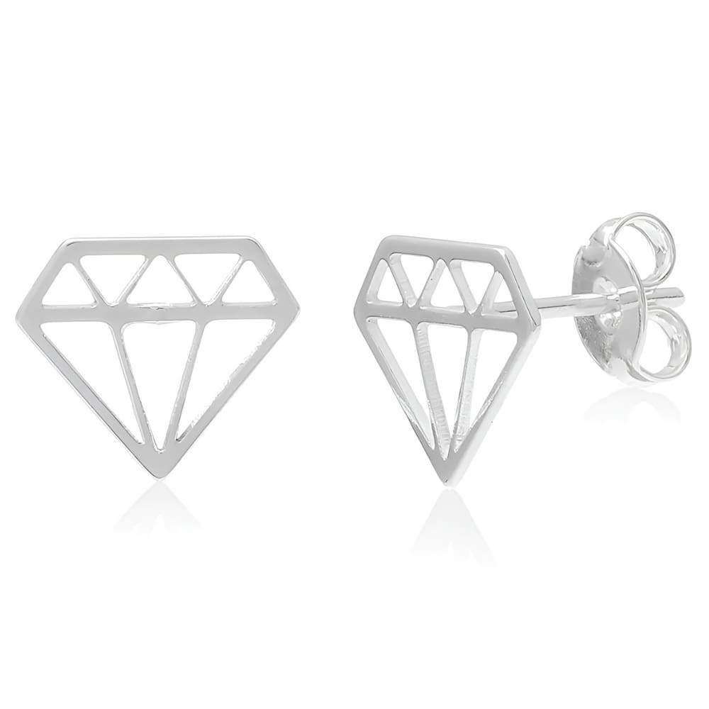 Brinco Feminino Diamante Lizzie Em Prata 925 Antialergico